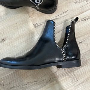 Zara studded flat boots
